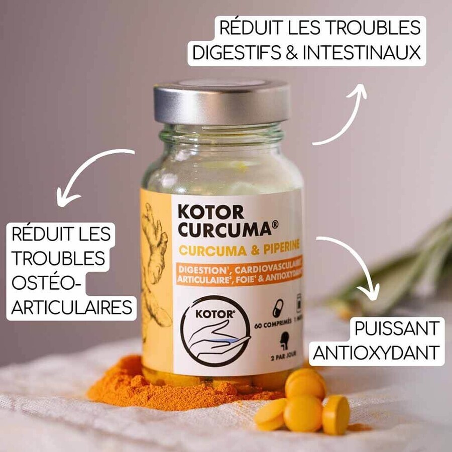 Kotor Pharma Curcuma + Piperine Digestion 60 Comprimés