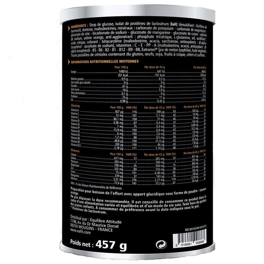 Eafit Post-Effort Orange Drink 457g