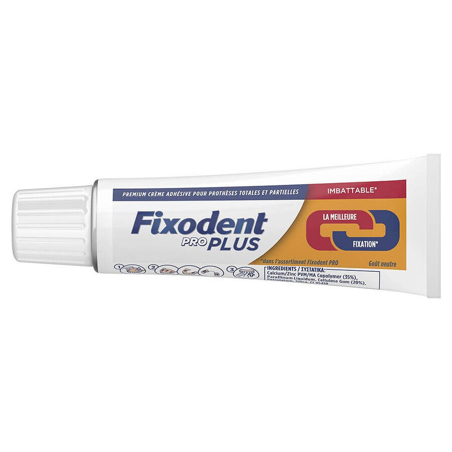 Fixodent Pro plus Crema adhesiva para prótesis dentales Fijación fuerte 40g Fixodent Pro plus Crema adhesiva para prótesis dentales Fijación fuerte 40g