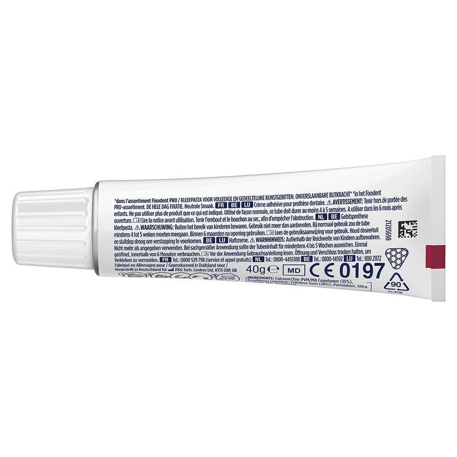 Fixodent Pro plus Crema adhesiva para prótesis dentales Fijación fuerte 40g Fixodent Pro plus Crema adhesiva para prótesis dentales Fijación fuerte 40g