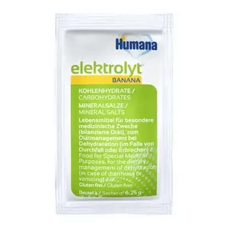 Elektrolyt met bananensmaak, 12 maanden, 2 sachets, Humana