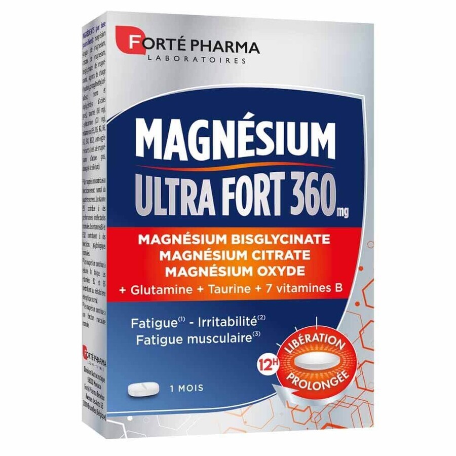 Forté Pharma Magnesium Ultra Forte 360 Stress und Müdigkeit 30 Tabletten mit verzögerter Wirkstofffreisetzung