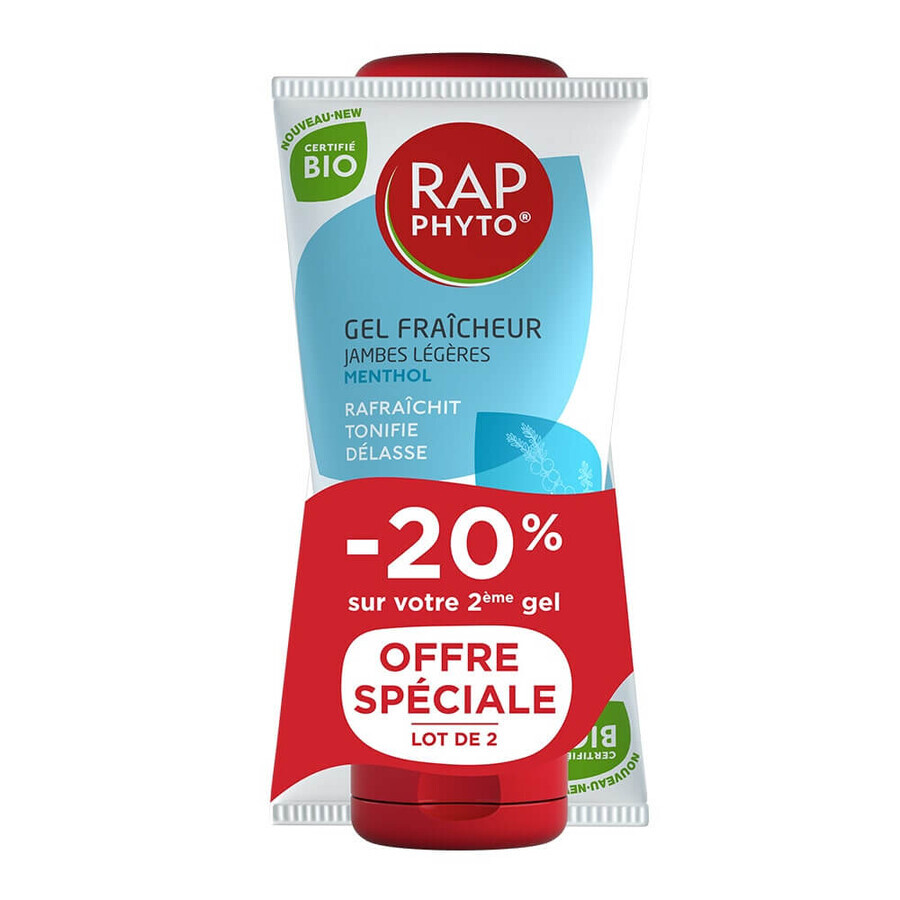 Rap Phyto Gel revigorant cu mentol organic pentru picioare ușoare 150 ml