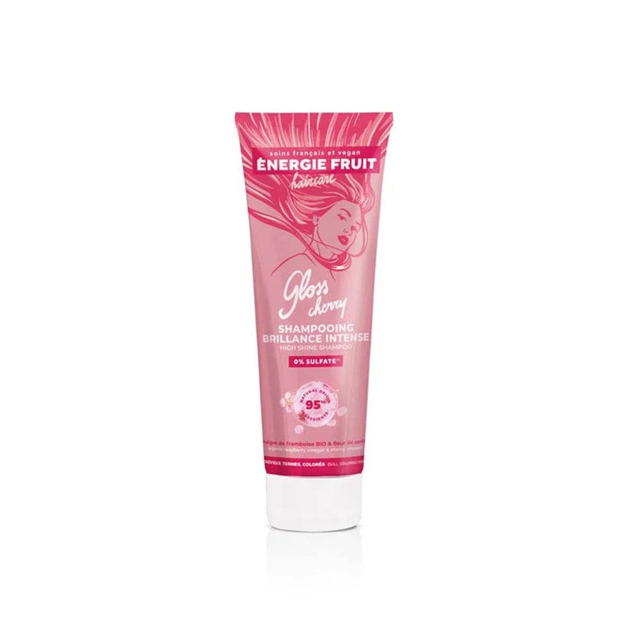 Energie Fruit Shampooing brillance intense fleur de cerisier et vinaigre de framboise bio pour cheveux colorés ou ternes 250ml