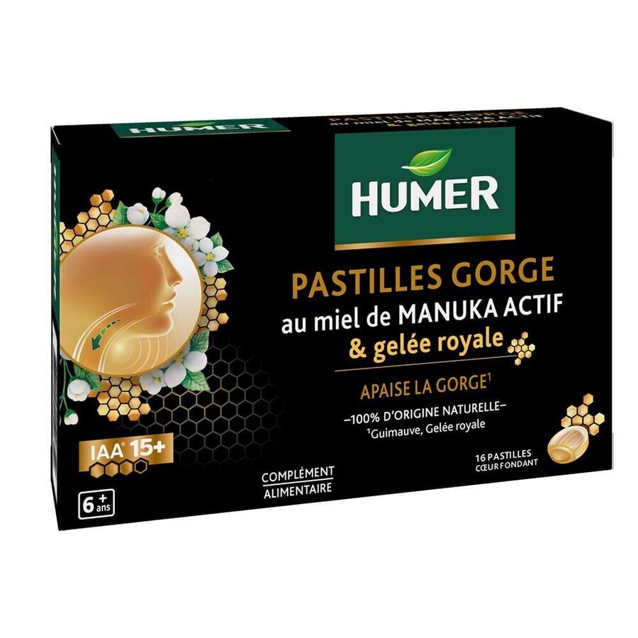 Humer Manuka-Honig Halsbonbons mit Gelee Royale x16