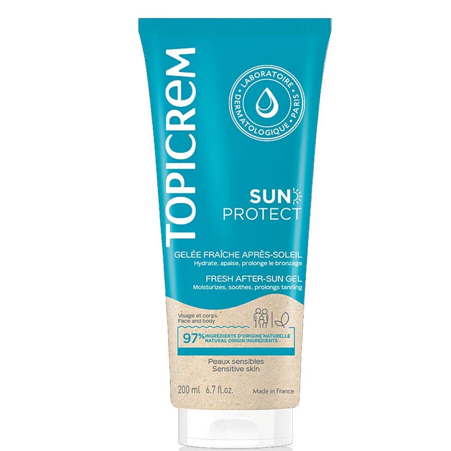 Topicrem Sun Protect Gel After-Sun cu căpșuni 200 ml Topicrem Sun Protect Gel After-Sun cu căpșuni 200 ml
