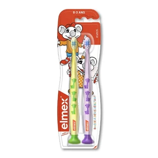 Elmex Zahnbürste für Kinder von 0 bis 3 Jahren x2