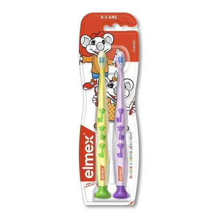 Elmex Zahnbürste für Kinder von 0 bis 3 Jahren x2