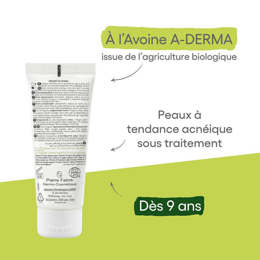 A-Derma Biology AC Compensating Hydra Moisturizing Cream 40ml