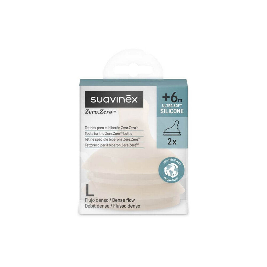 Suavinex Zero Zero Tétines Pour Biberon Anti-Colique Débit Rapide x2 Suavinex Zero Zero Tétines Pour Biberon Anti-Colique Débit Rapide x2