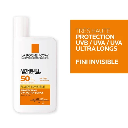 La Roche-Posay Anthelios Uvmune 400 Invisible Fluid Spf50+ Fragrance-Free 50ml