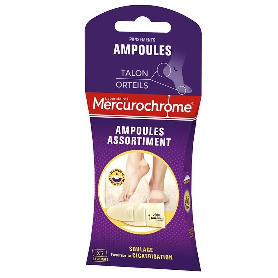 Mercurochroom blaarverbandset 5 eenheden