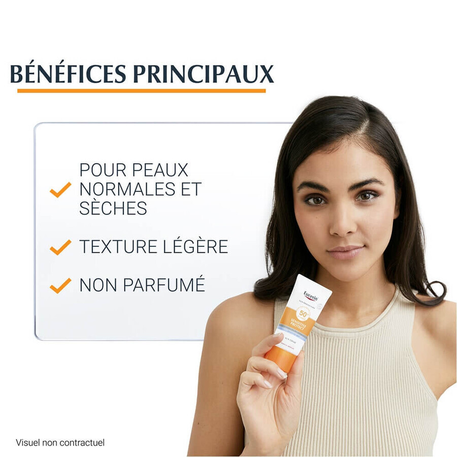 Eucerin Sonnenschutz Sensitive Protect Creme SPF50+ Gesicht 50ml Eucerin Sonnenschutz Sensitive Protect Creme SPF50+ Gesicht 50ml