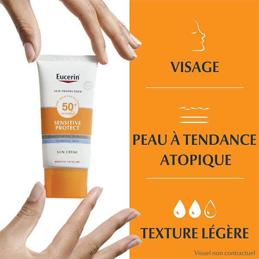 Eucerin Sonnenschutz Sensitive Protect Creme SPF50+ Gesicht 50ml Eucerin Sonnenschutz Sensitive Protect Creme SPF50+ Gesicht 50ml