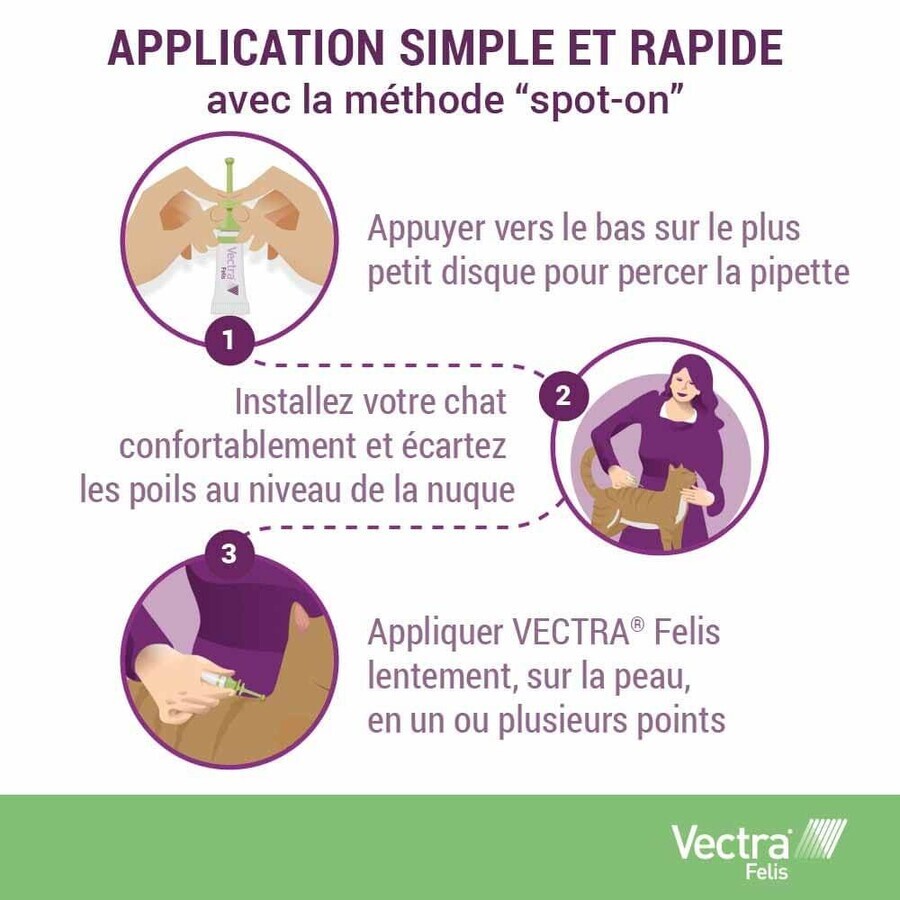 Ceva Vectra Solution spot-on pour chats 3 pipettes