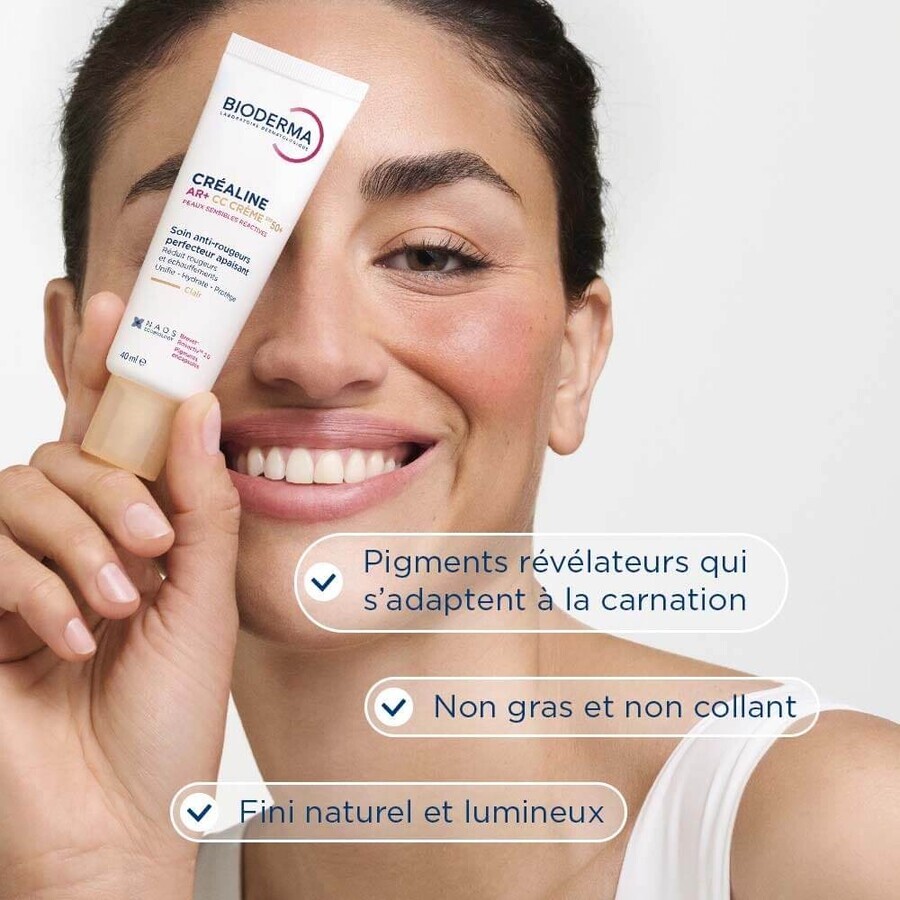 Bioderma Crealine AR+ CC Crème SPF50+ Teinte Claire 40ml Bioderma Crealine AR+ CC Crème SPF50+ Teinte Claire 40ml