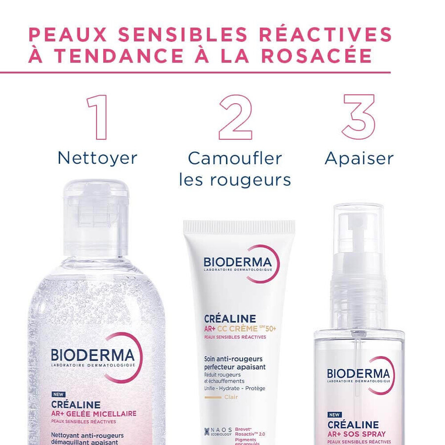 Bioderma Crealine AR+ CC Crème SPF50+ Teinte Claire 40ml Bioderma Crealine AR+ CC Crème SPF50+ Teinte Claire 40ml