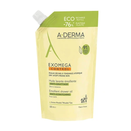 A-Derma Exomega Controle Emolliërende Reinigingsolie Eco Navulling 500ml