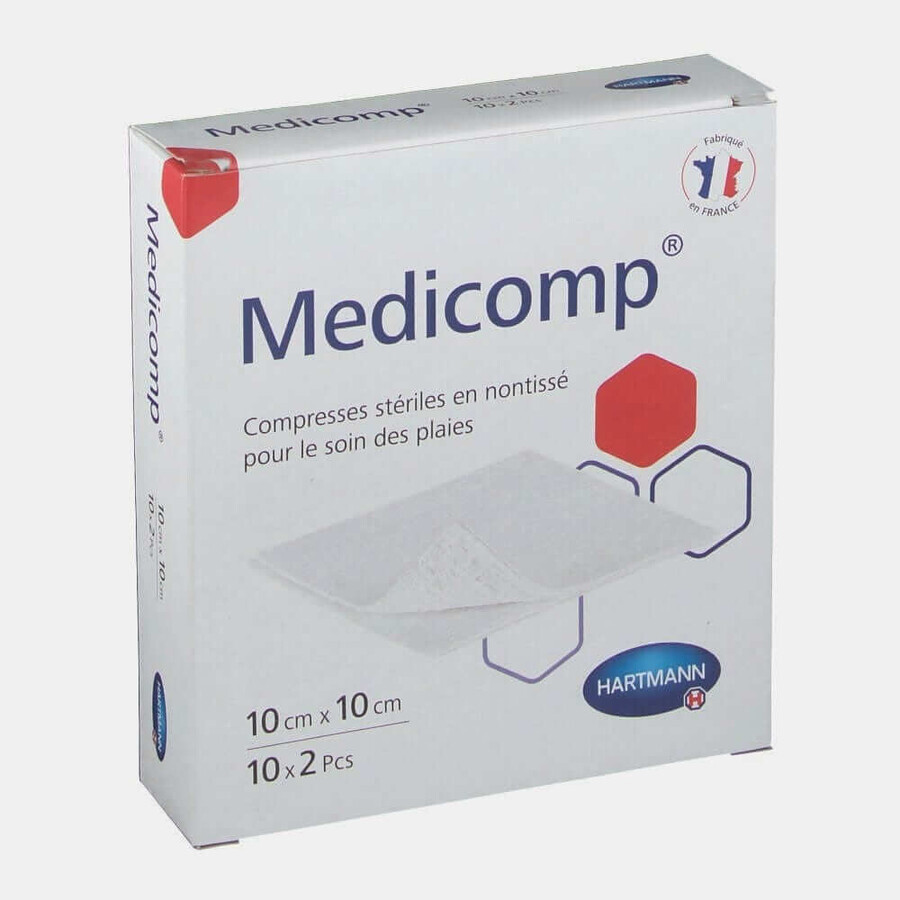 Hartmann Medicomp Tabletten 4 Lagen 4 Dicken steril 10x10cm - 10x2 Stück