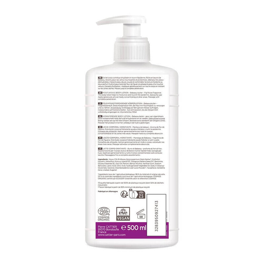 Cattier Leche Corporal Hidratante Perfume Fleur de Figuier 500ml