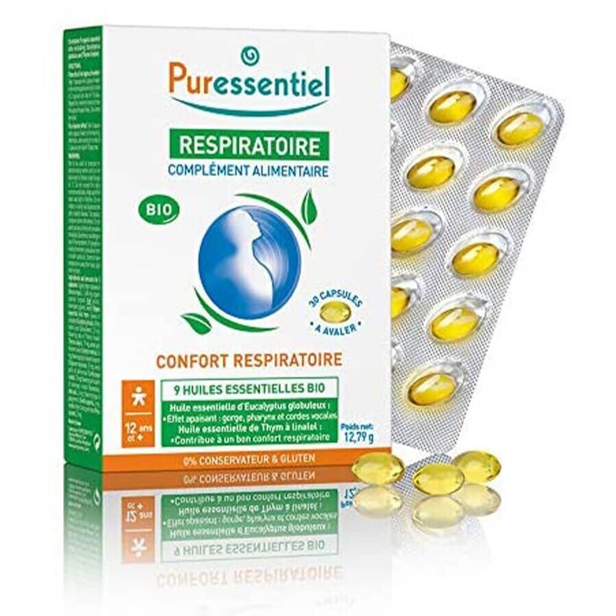 Buy Puressentiel Breathing Bronchial Capsules With Organic Essential Oils x30 Puressentiel Breathing Bronchial Capsules With Organic Essential Oils x30