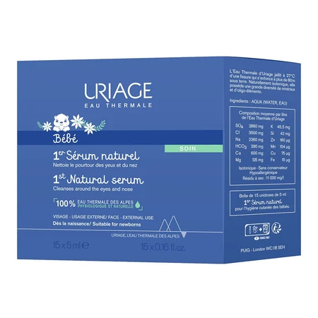 Uriage Baby 1st Natürliches Physiologisches Serum Nase und Augen X18 Bebe 75ml