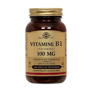 Solgar Vitaminas B1 (tiamina) 100 Geles vegetales Défenses immunitaires Vitalité 100 mg