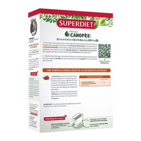 Superdiet Granatapfel Bio Ganze Frucht 20 Ampullen 10ml