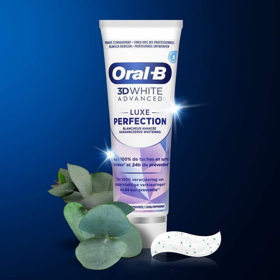 Oral-B 3D White Advanced Toothpaste Perfection Luxury Advanced Whitening Toothpaste 2x75ml