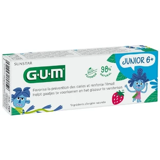 Gum Junior Toothpaste for ages 6 and up Strawberry with fluoride and isomalt flavor 50ml