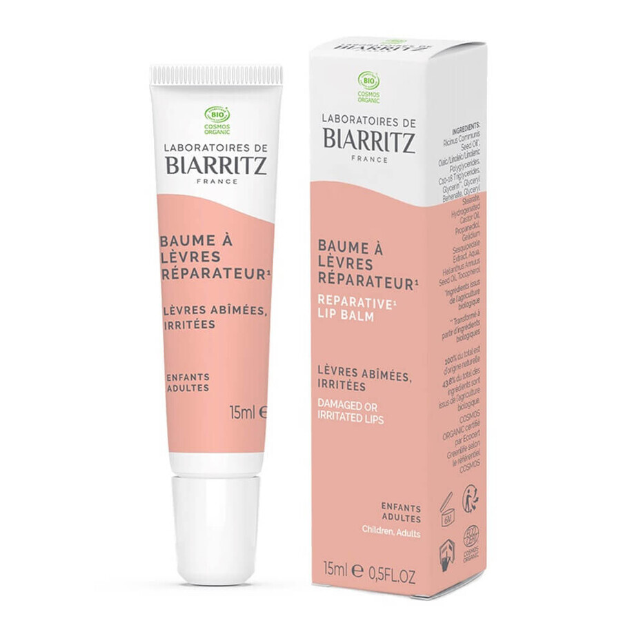 Laboratoires De Biarritz Biologische Lippenbalsem Repareert, verzacht en beschermt 15ml