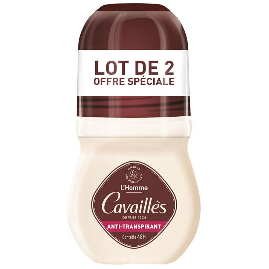 Acquista Cavaillès Absorb + Deodorante antitraspirante Roll-on Uomo 48H 2x50ml Cavaillès Absorb + Deodorante antitraspirante Roll-on Uomo 48H 2x50ml