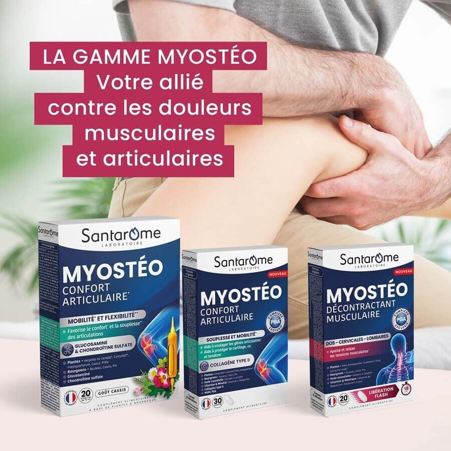 Santarome Myostéo Décontractant Musculaire Libération Flash 15min 20 comprimés
