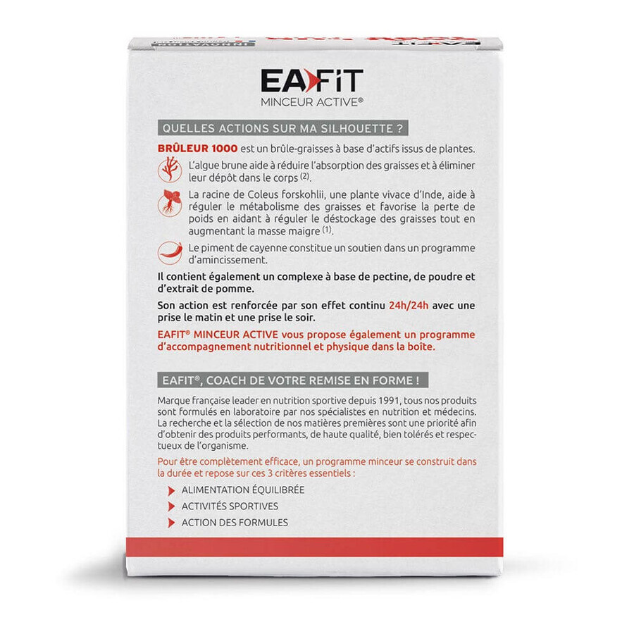 Eafit 1000 Pierdere în Greutate Arzătoare Zi Noapte 60 Tablete