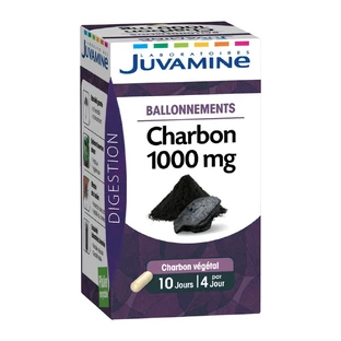 Juvamine Carbón vegetal 40 Gelule 1000 mg