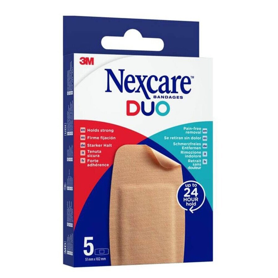 Boutique Nexcare Pansements Maxi Duo Tenue 24h x5 Nexcare Pansements Maxi Duo Tenue 24h x5