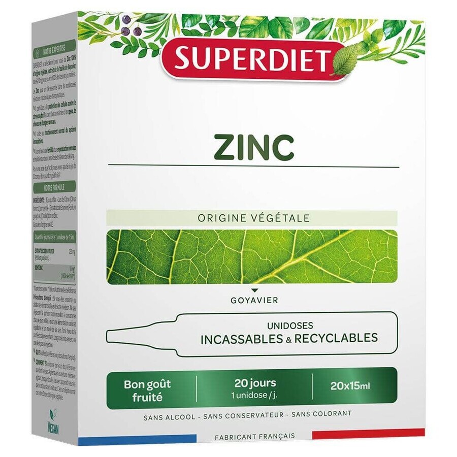 Superdiet Zink Pflanze Ursprung 20x15ml