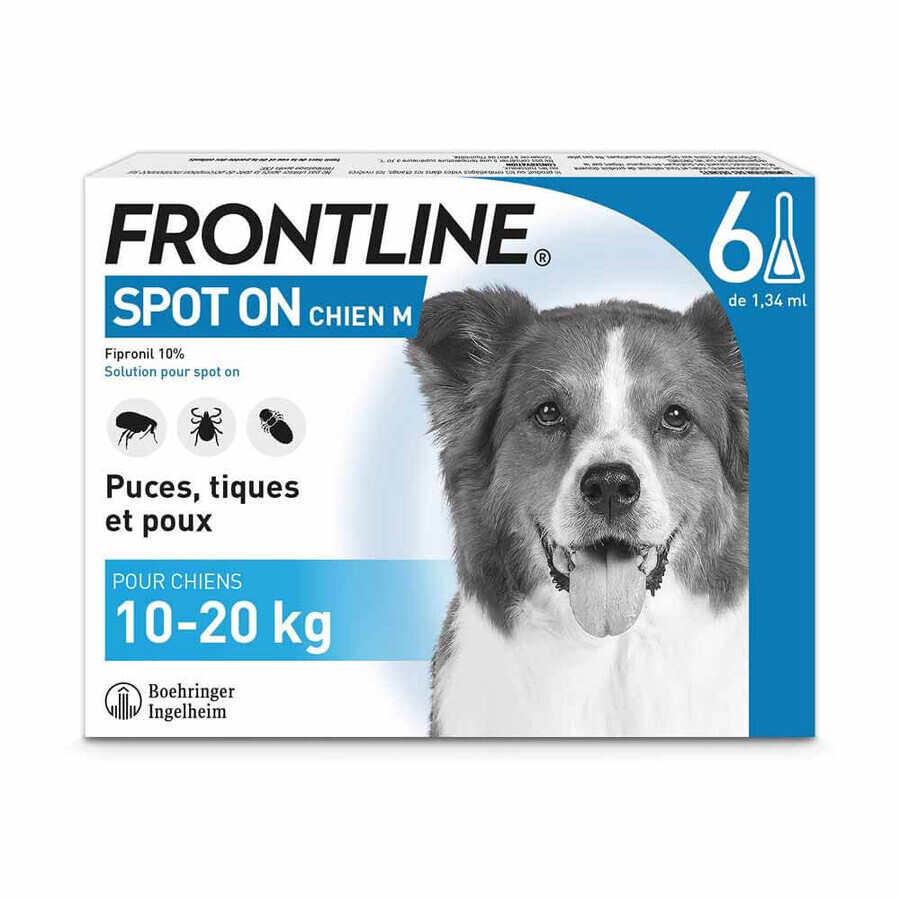 Frontline Spot-on Dog 10-20kg 6 pipettes 1.34 ml