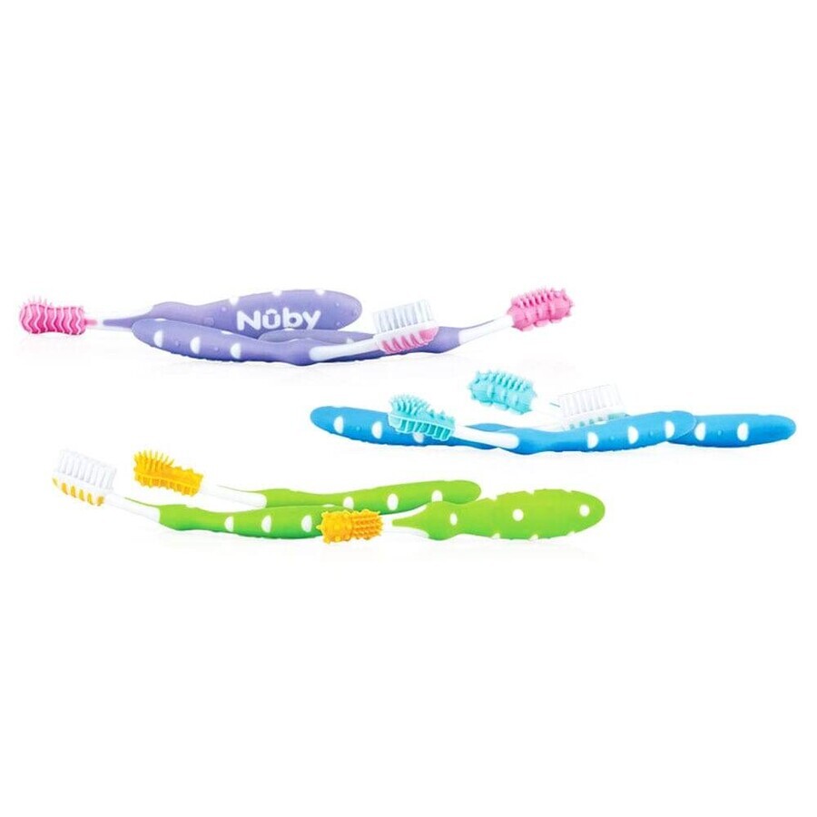 Nuby Set de 3 brosses à dents