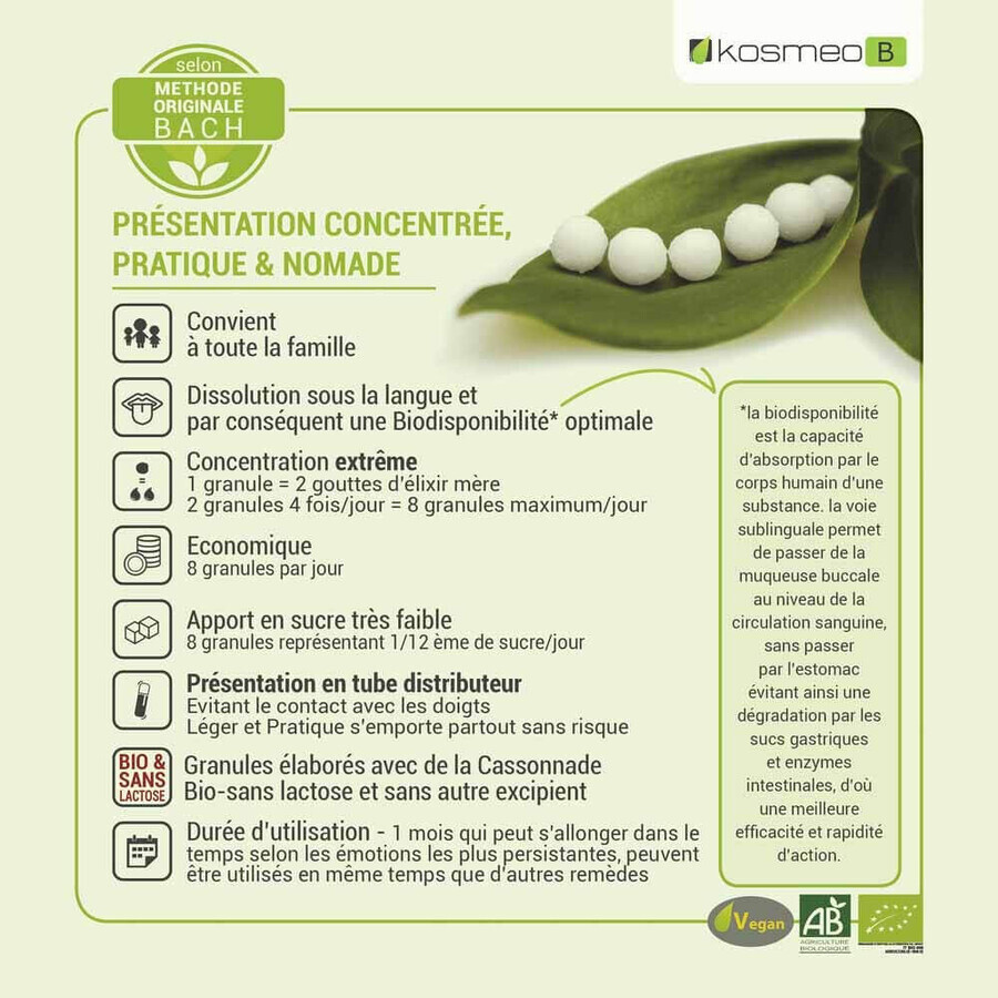 Kosmeo Fiori di Bach Carica Mentale Bio 120 granuli