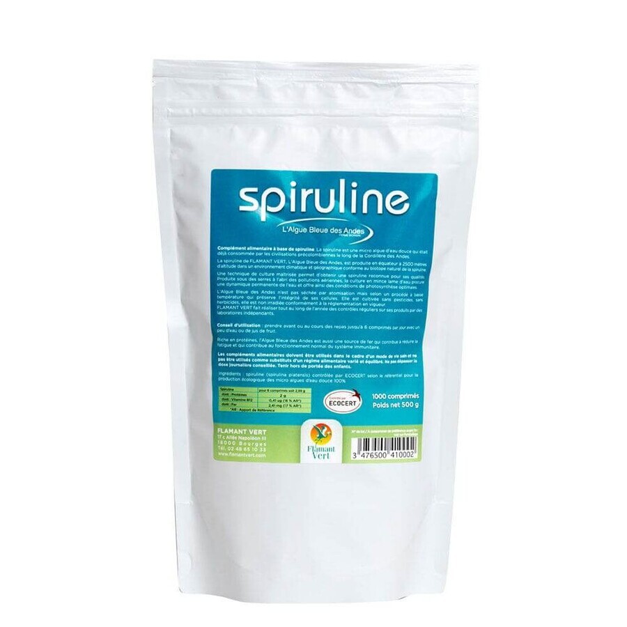 Flamant Vert Spirulina Sachet 1000 Tablets