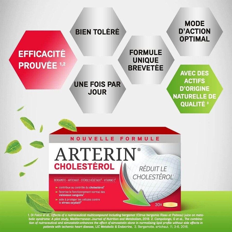 Omega Pharma Cholesterol Arterin Active Ingredients of Natural Origin 90 Tablets