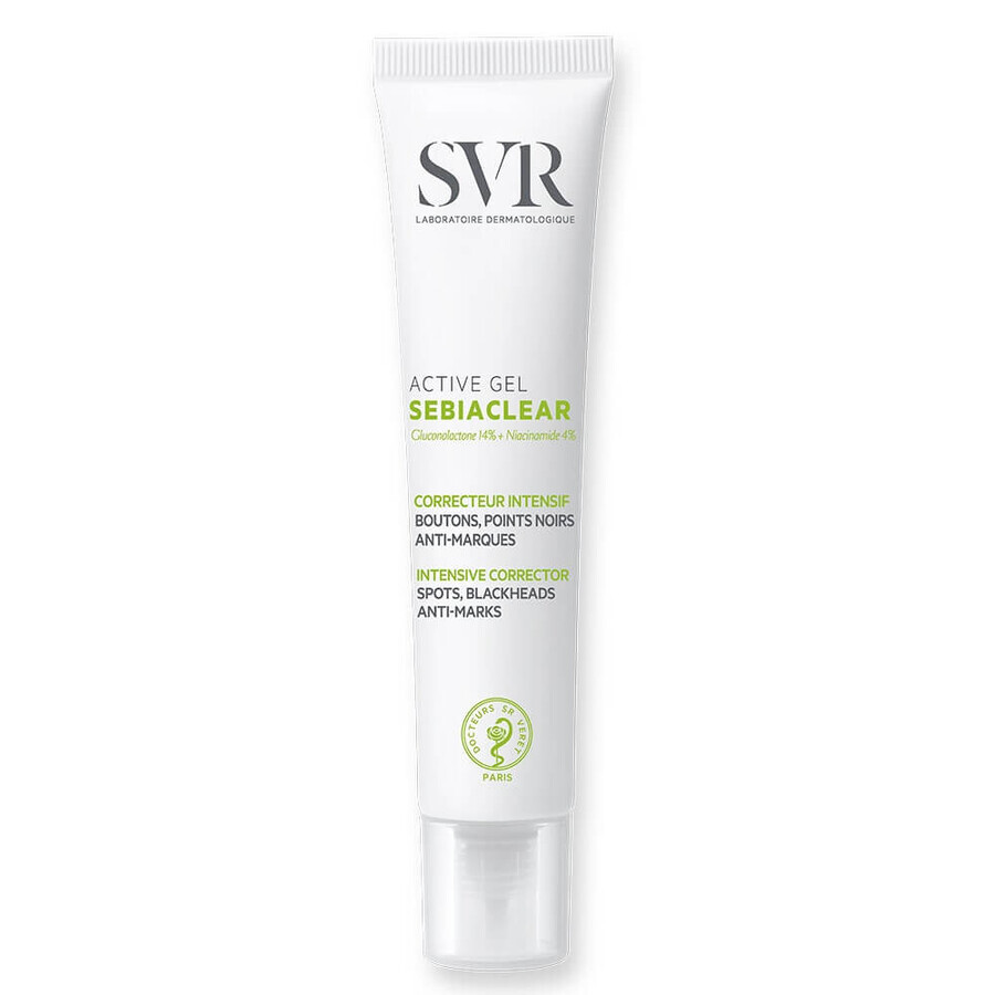 Svr Sebiaclear Intensive Treatment Pimples, Blackheads, Spots Active Gel Boutons Points Noirs et Anti Marques 40ml