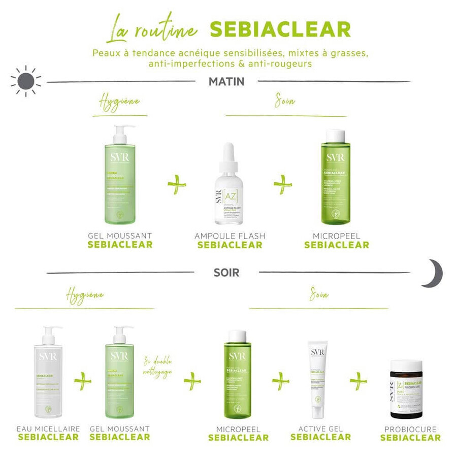 Svr Sebiaclear Intensive Treatment Pimples, Blackheads, Spots Active Gel Boutons Points Noirs et Anti Marques 40ml