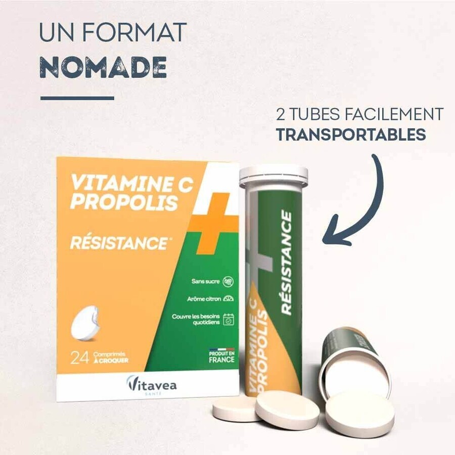 Vitavea Santé Vitamin C + Propolis Resistance 24 Chewable Tablets