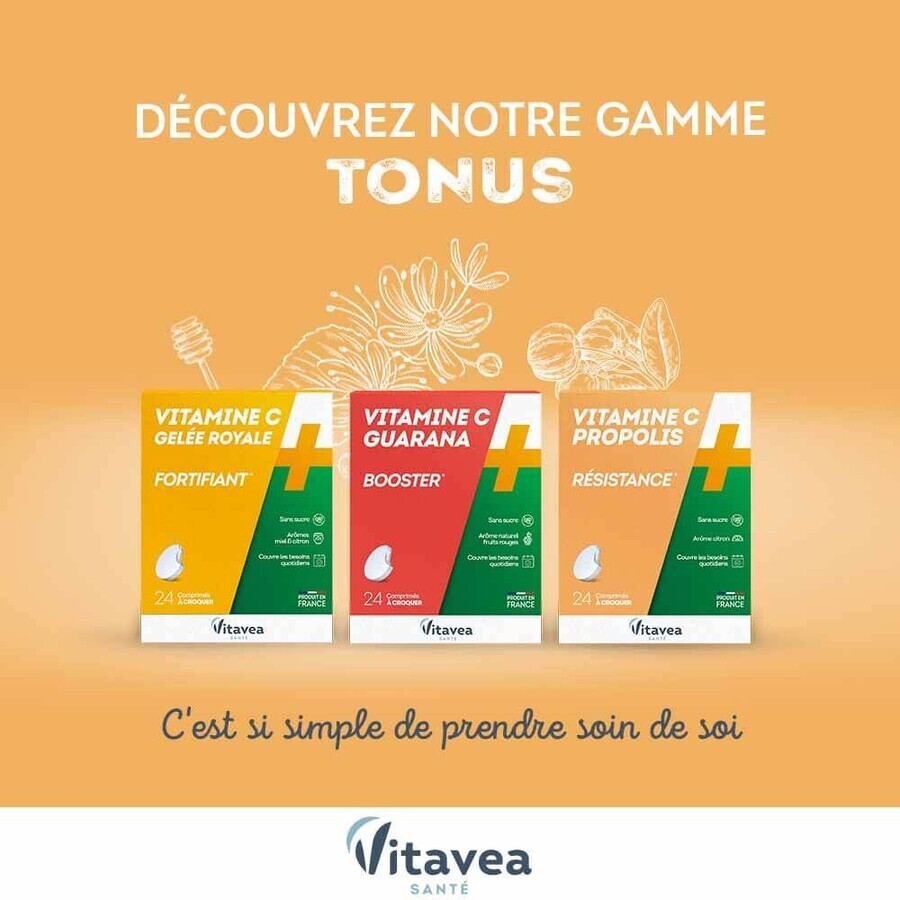 Vitavea Santé Vitamin C + Propolis Resistance 24 Chewable Tablets