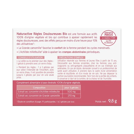 Naturactive Règles Douloureuses Bio 30 gélules