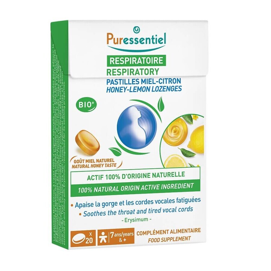 Puressentiel Breathing Throat Lozenges Lemon x20
