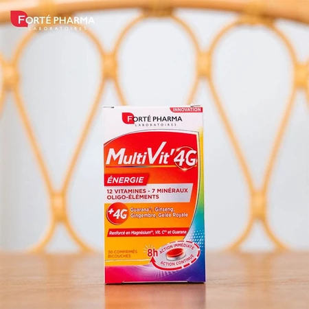 Forté Pharma MultiVit'4G Multivitamine Mineralien und Spurenelemente 30 Tabletten