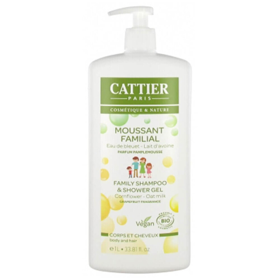 Cattier Organic Body and Hair Bath for the whole family Grapefruit scent 1l